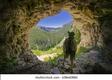 Inside Indian Cave, Smith River, Montana