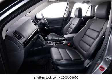  Inside Interior Of Prestige Modern Car.