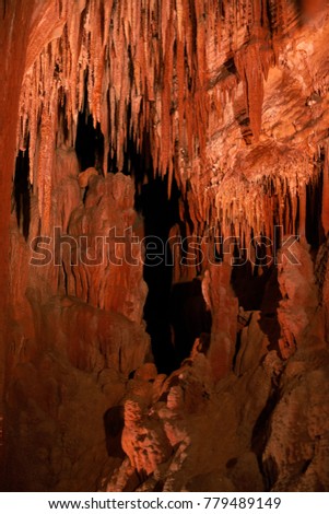 Inside King Soloman cave in Mole Creek, Tasmania.