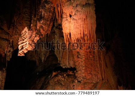 Inside King Soloman cave in Mole Creek, Tasmania.