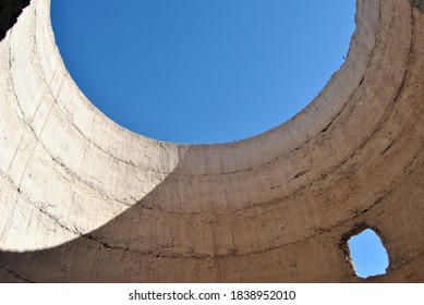 Inside Looking Up; From Inside An Old Grain Silo