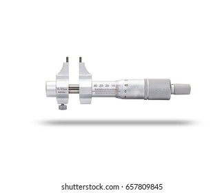 Inside micrometer  5-30mm. isolated on white background. with clipping path.