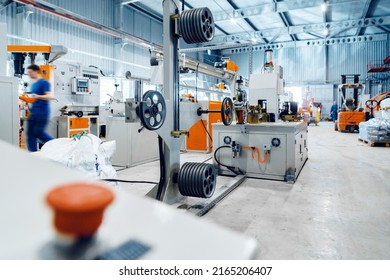 Inside the new factory manufacturing electrical cable. Cable production. - Powered by Shutterstock