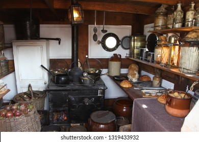 Inside Old Ships Galley Kitchen