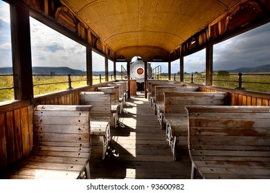 Inside the old train wagon