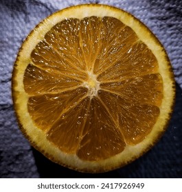 Inside of an orange. Close up of an Orange. Fruit.