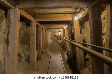 Inside Restored Hazel-Atlas Silica Glass Mine. Black Diamond Mines Regional Preserve, Antioch, California.