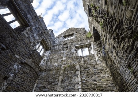 Inside the ruins of Neath Abbey, Wales, UK