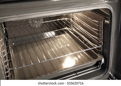 The Inside Of A Stove Oven