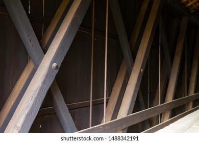 Inside structure of covered bridge