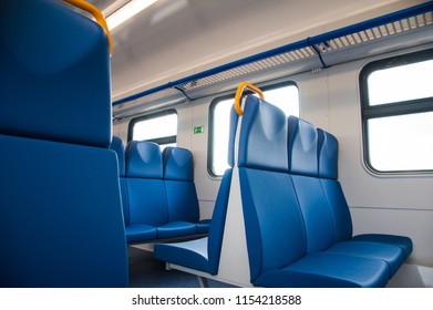 Inside Train Cabin Blue Seats Sunlight Stock Photo 1154218588 ...