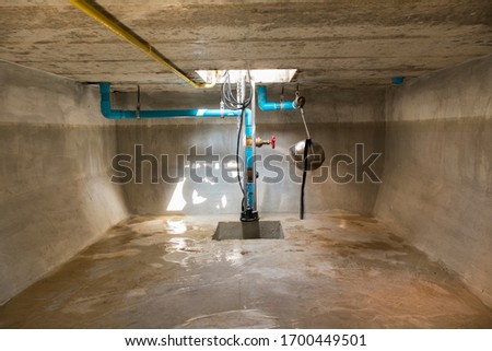 inside of underground water tank, confined space