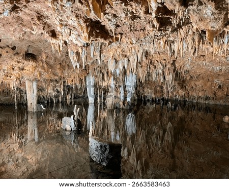 Inside view of cavern with water