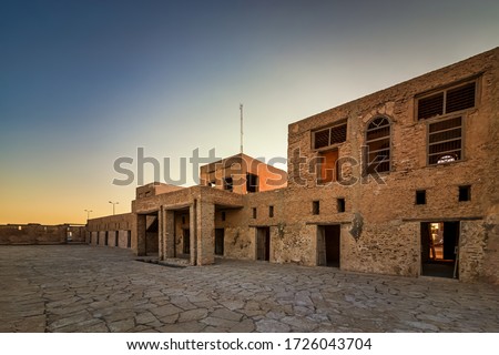 Inside view of historical Old Al-Uqair port in Saudi Arabia.