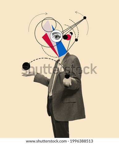 Inside view of problem, social issues. Modern design, contemporary art collage. Inspiration, idea concept, trendy urban magazine style. Negative space to insert your text or ad.