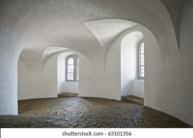 Inside view of the Round Tower in Copenhagen, Denmark