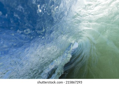Inside Wave/ the view from inside a tuning wave, the sort of conditions surfers are always looking for, perfection. 