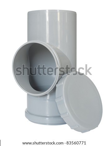an inspection junction for PVC pipes, clipping path