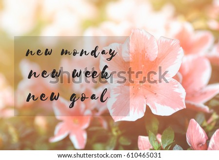 Inspiration Motivation Quotes New Monday New Stock Photo Edit Now