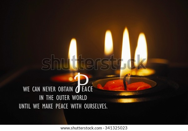 Inspiration Motivational Life Quote On Candle Stock Photo Edit