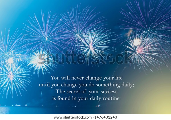 Inspiration Motivational Life Quotes On Background Stock Photo