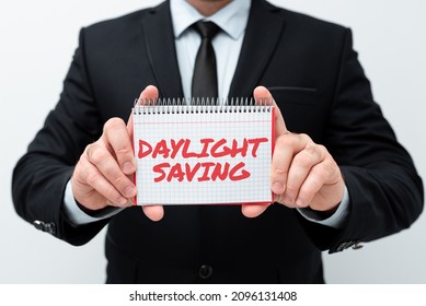 Inspiration showing sign Daylight Saving. Word for Storage technologies that can be used to protect data Presenting New Plans And Ideas Demonstrating Planning Process - Shutterstock ID 2096131408