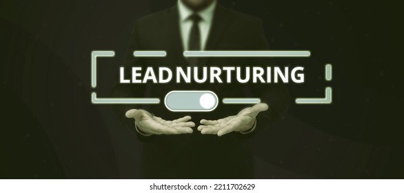 Inspiration showing sign Lead Nurturing. Internet Concept method of building a relationship with potential customers - Shutterstock ID 2211702629