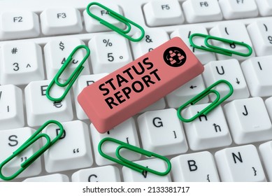 Inspiration showing sign Status Report. Business idea Update Summary of situations as of a period of time Downloading Online Files And Data, Uploading Programming Codes - Shutterstock ID 2133381717