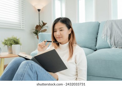 inspiration, writer, writing ,creative ,recreation for imagine, Beautiful Asia attractive young woman writing ideas on notebook, to do list, good thinking work, journalist, Stylish, Dream image, relax - Powered by Shutterstock