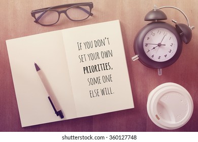 Inspirational Motivating Quote On Notebook Vintage Stock Photo (Edit ...