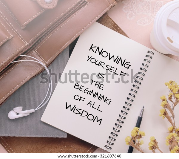 Inspirational Motivating Quote On Notebook Vintage Stock Photo ...