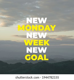 Inspirational Motivation Quote New Monday New Stock Photo 1944782155 ...