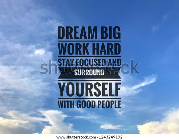 Inspirational Motivation Quotes On Clouds Blue Stock Photo 1243249192 ...