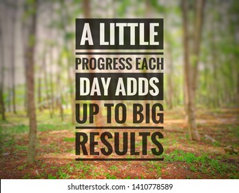 222 A little progress each day adds up to big results Stock Photos ...