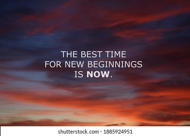 Inspirational Motivational Quote Best Time New Stock Photo 1885924951 ...