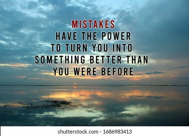 Inspirational Motivational Quote Mistakes Have Power Stock Photo ...