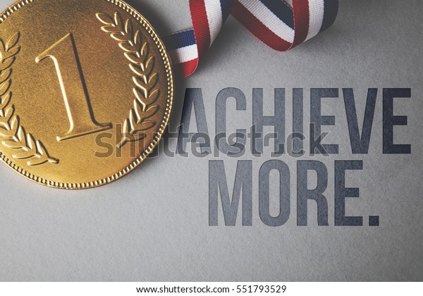 Inspirational Motivational Quote Next Gold First Stock Photo (Edit Now