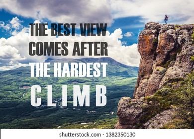 Inspirational Motivational Quote On Nature Background Stock Photo (Edit ...