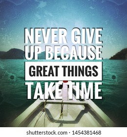 Inspirational Motivational Quotes Life Success Never Stock Photo (Edit ...