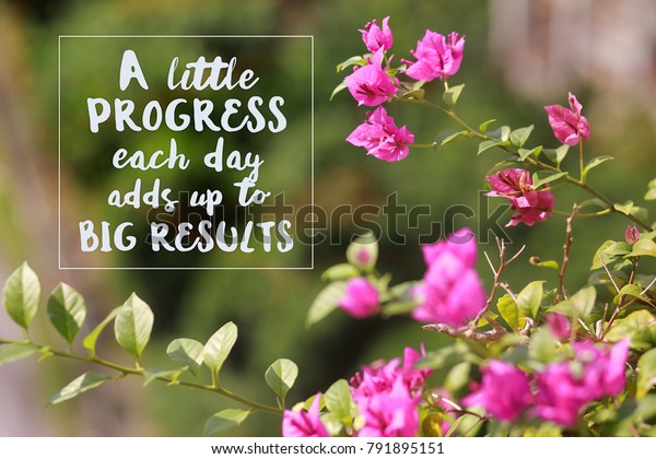 Inspirational Quote On Floral Background Little Stock Photo 791895151 