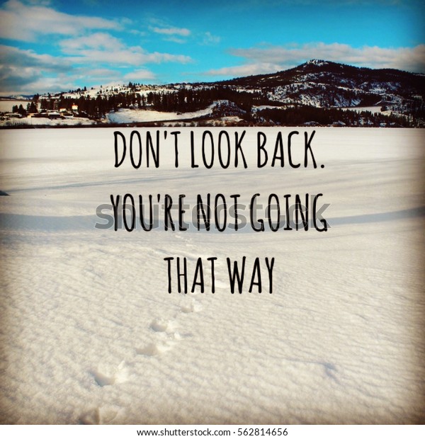 Inspirational Quote On Scenic Winter Lake Stock Photo Edit Now