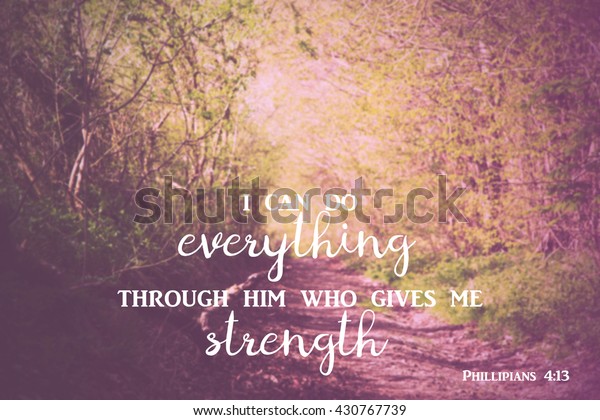 Inspirational Verse Bible On Blurred Background Stock Photo 430767739 ...