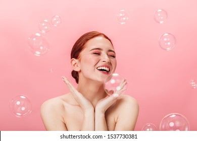 Naked Girl With Bubbles