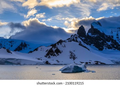 Inspiring Antarctic Scenery Of Cuverville Island Off The Danco Coast Of Antarctica