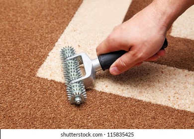 installation of carpet, the installer does the seams