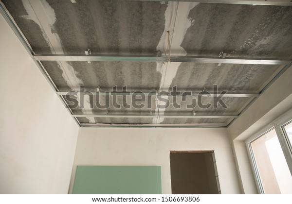 Installation Ceiling Profile New Flat Stock Photo Edit Now