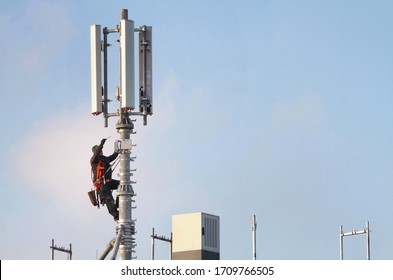 Installation Of A Cell Tower