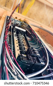 Installation Of An Electrical Panel On A Residential Construction Site In Oregon, U.S.A.