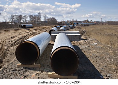 Installation Of A Gas Pipeline Russia-Europe