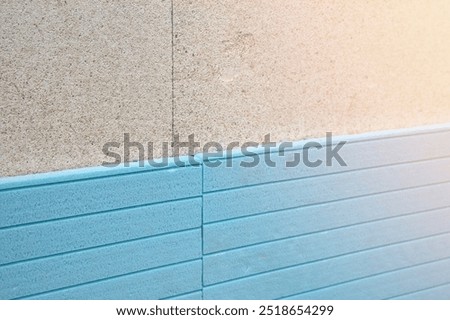 The installation of  insulation extruded polystyrene panels